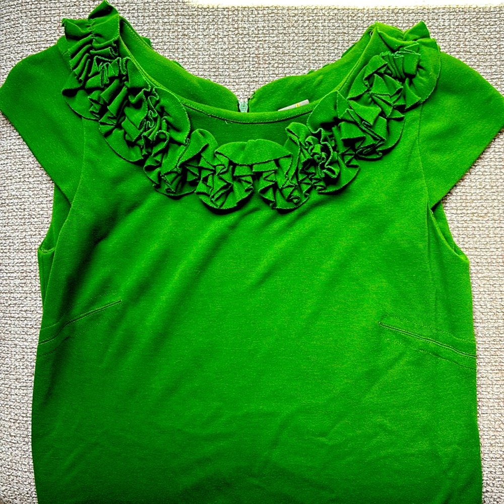 Dark green vintage figure hugging dress